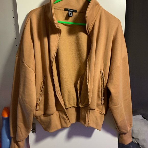 Tan Cropped Jacket - Picture 1 of 3